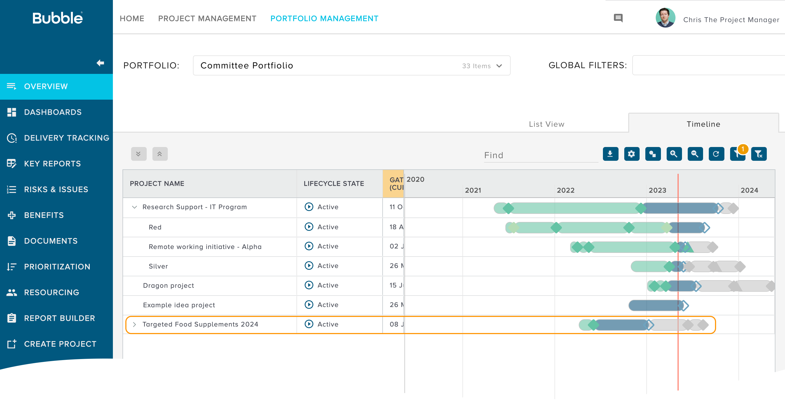 Project Timeline – Bubble PPM